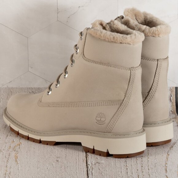 Timberland Lucia Way 6" Warm Lined Boot Waterproof Pure Cashmere 8 B (M) - Picture 4 of 12